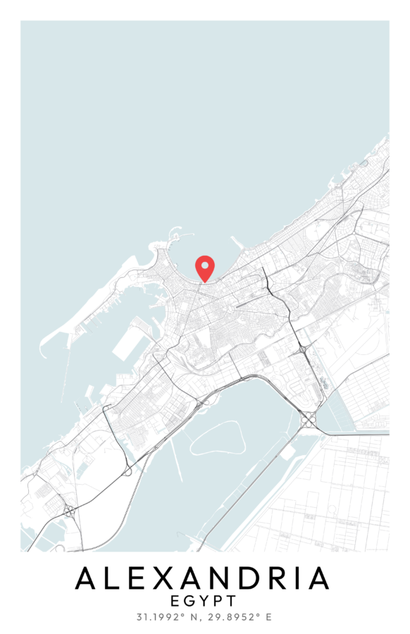 Alexandria City Map Poster