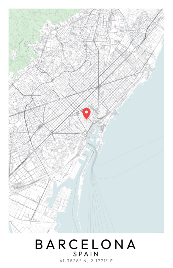 Barcelona City Map Poster
