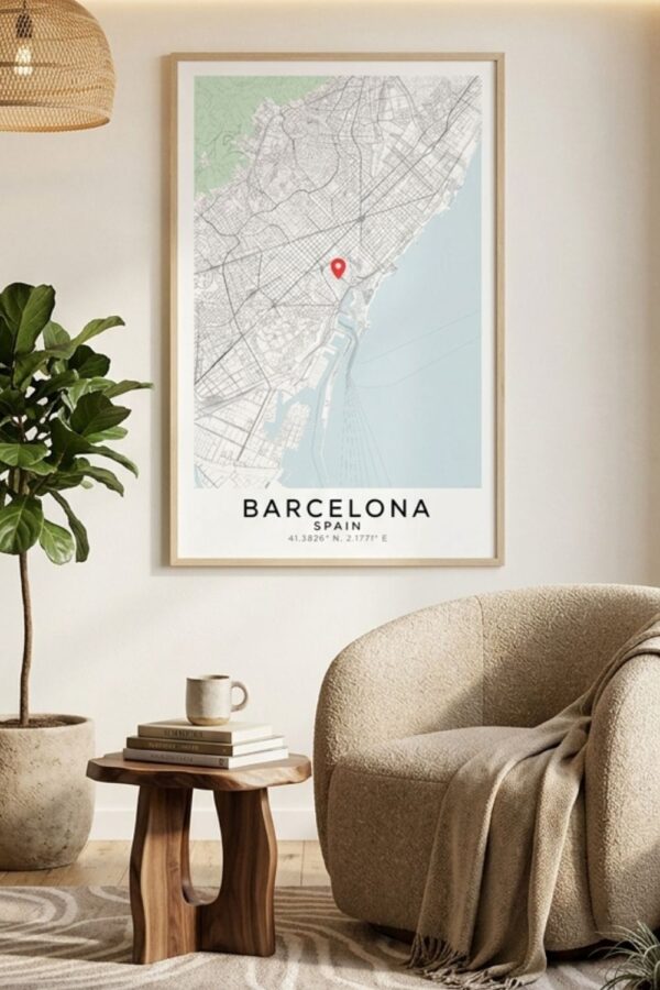 Barcelona City Map Poster