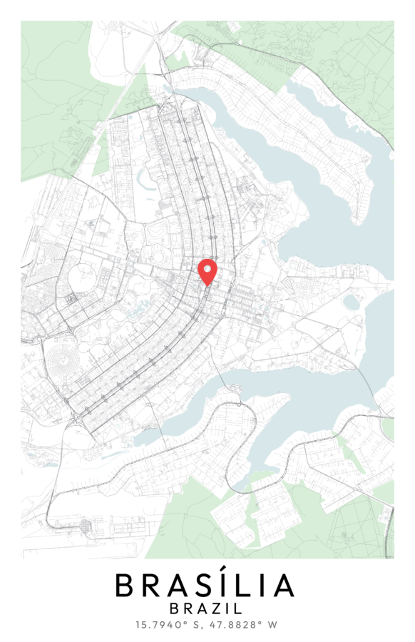 Brasília City Map Poster
