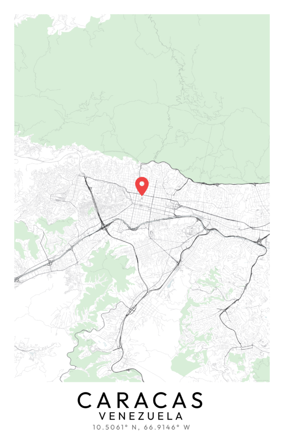 Caracas City Map Poster