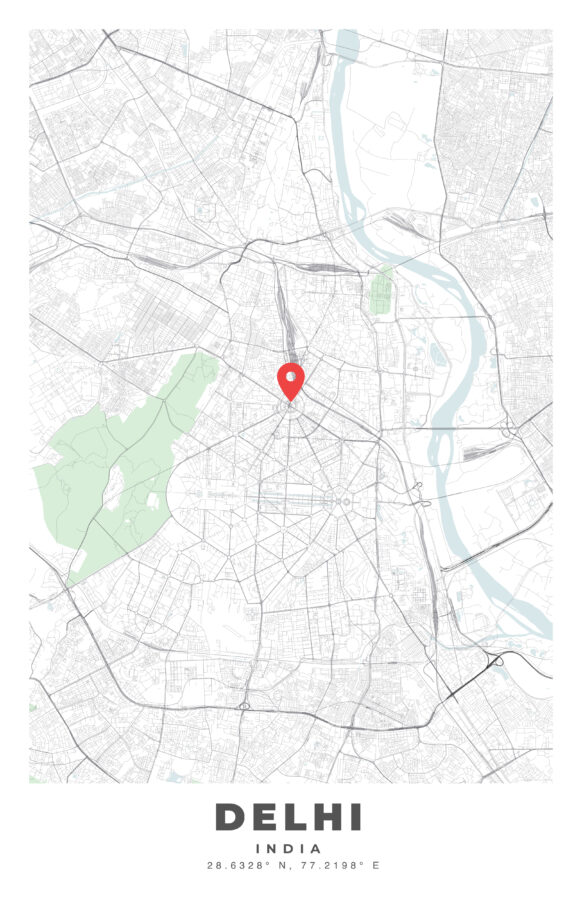 DELHI City Map Poster