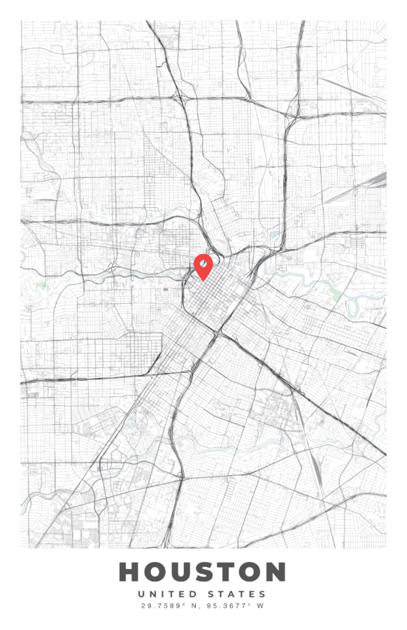 HOUSTON City Map Poster