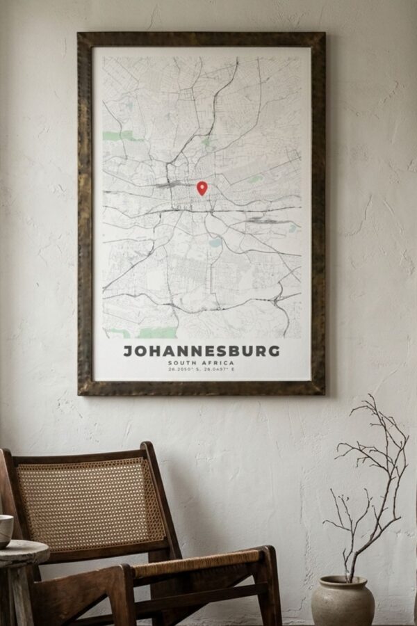JOHANNESBURG City Map Poster