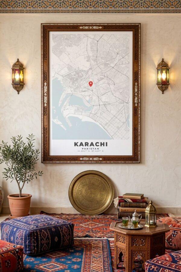 KARACHI_map_wall_poster