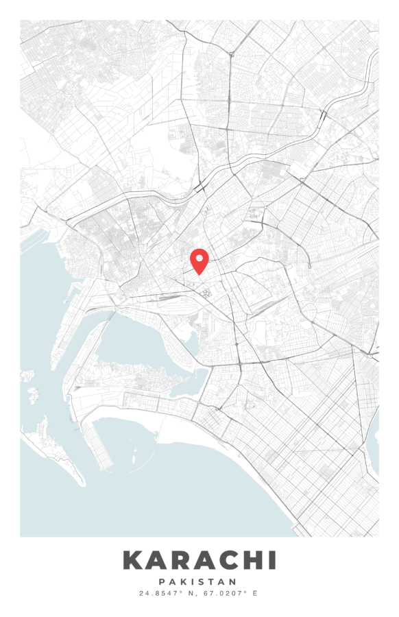 KARACHI City Map Poster