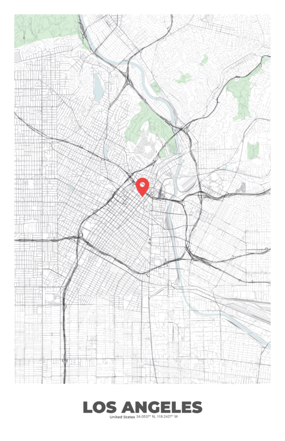 LOS ANGELES City Map Poster