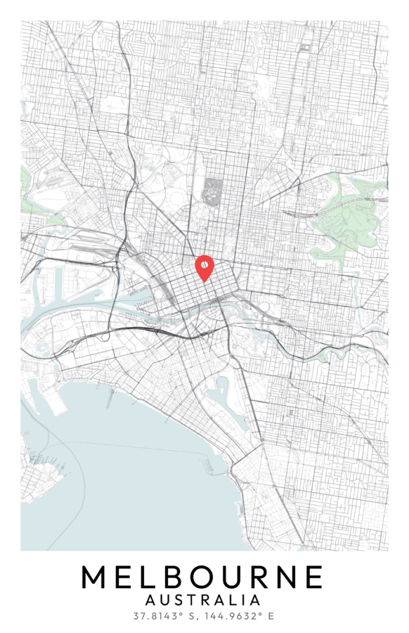 Melbourne City Map Poster