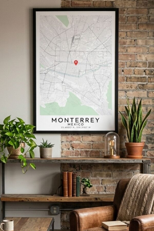 Monterrey_map_wall_poster