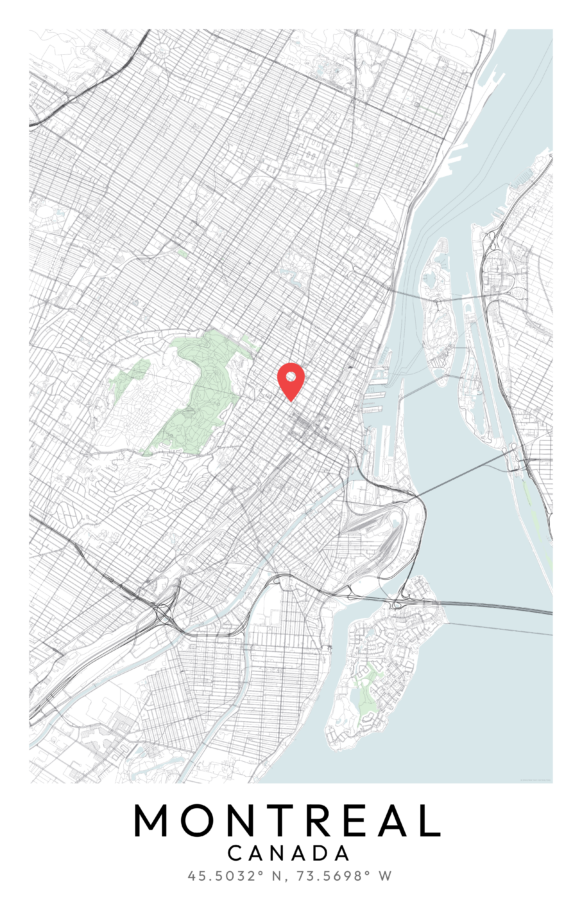 Montreal City Map Poster