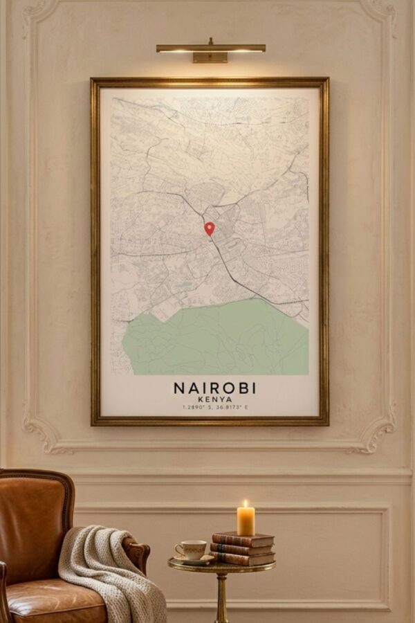 Nairobi_map_wall_poster