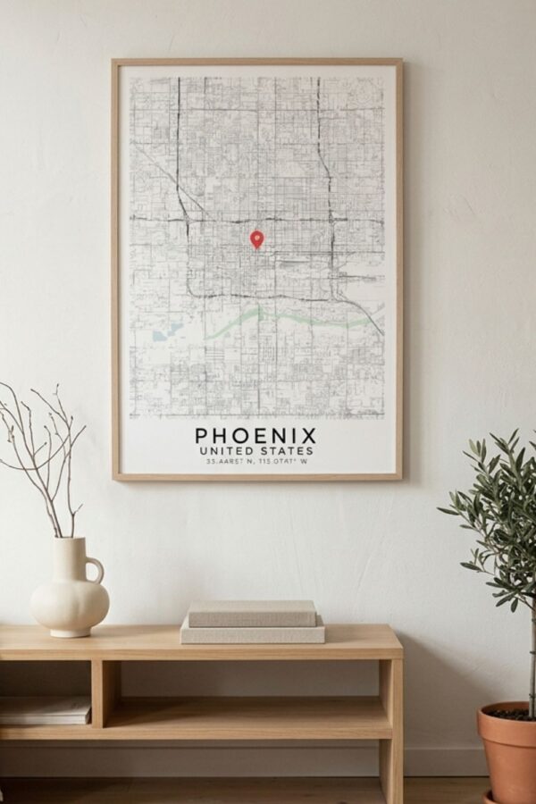 Phoenix City Map Poster
