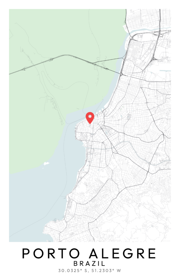 Porto Alegre City Map Poster