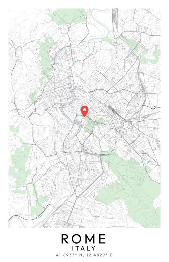 Rome City Map Poster