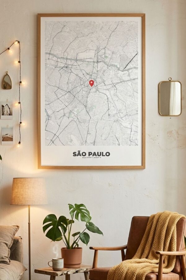 S__O_PAULO_map_wall_poster