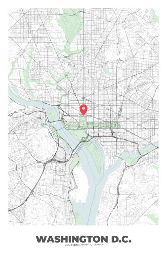 WASHINGTON D.C. City Map Poster