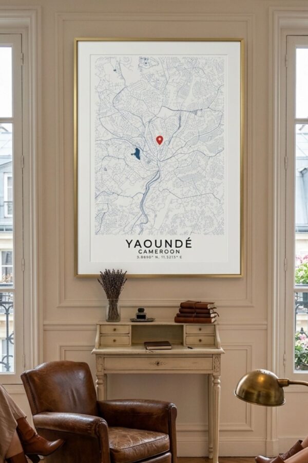 Yaound___map_wall_poster