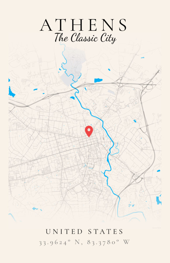 Athens: The Classic City Minimalist Map